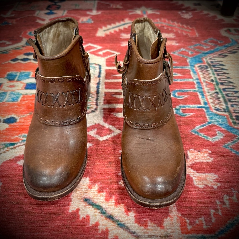 Freebird by Steven Brown Leather Ankle Boots